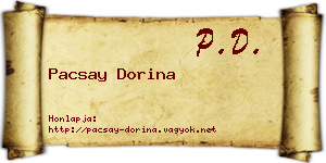 Pacsay Dorina névjegykártya