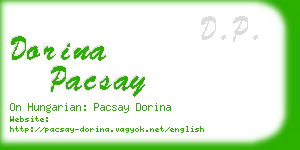 dorina pacsay business card